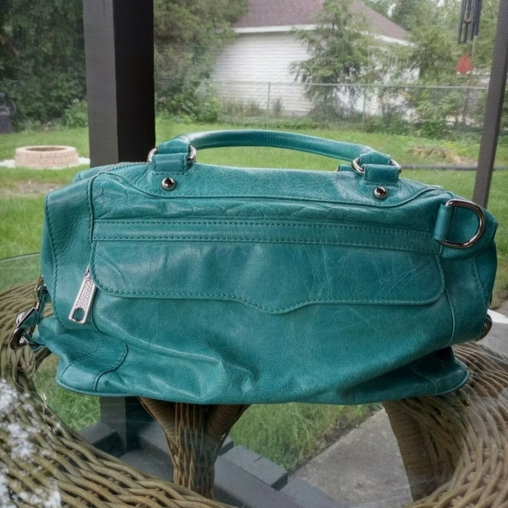 REBECCA MINKOFF Morning After Bag (MAB) Mini Satchel Leather Color: Teal EUC!!!
